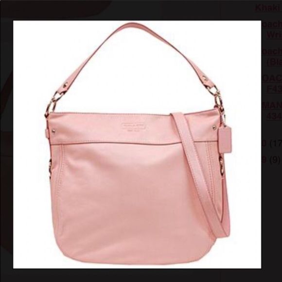Coach Handbags - Coach Zoe Crossbody Hobo Bag F14706 Metallic PINK